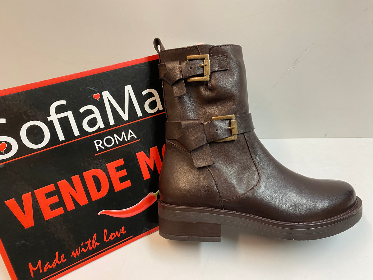 Sofia Mare 12755 Stivale biker con doppia fibbia