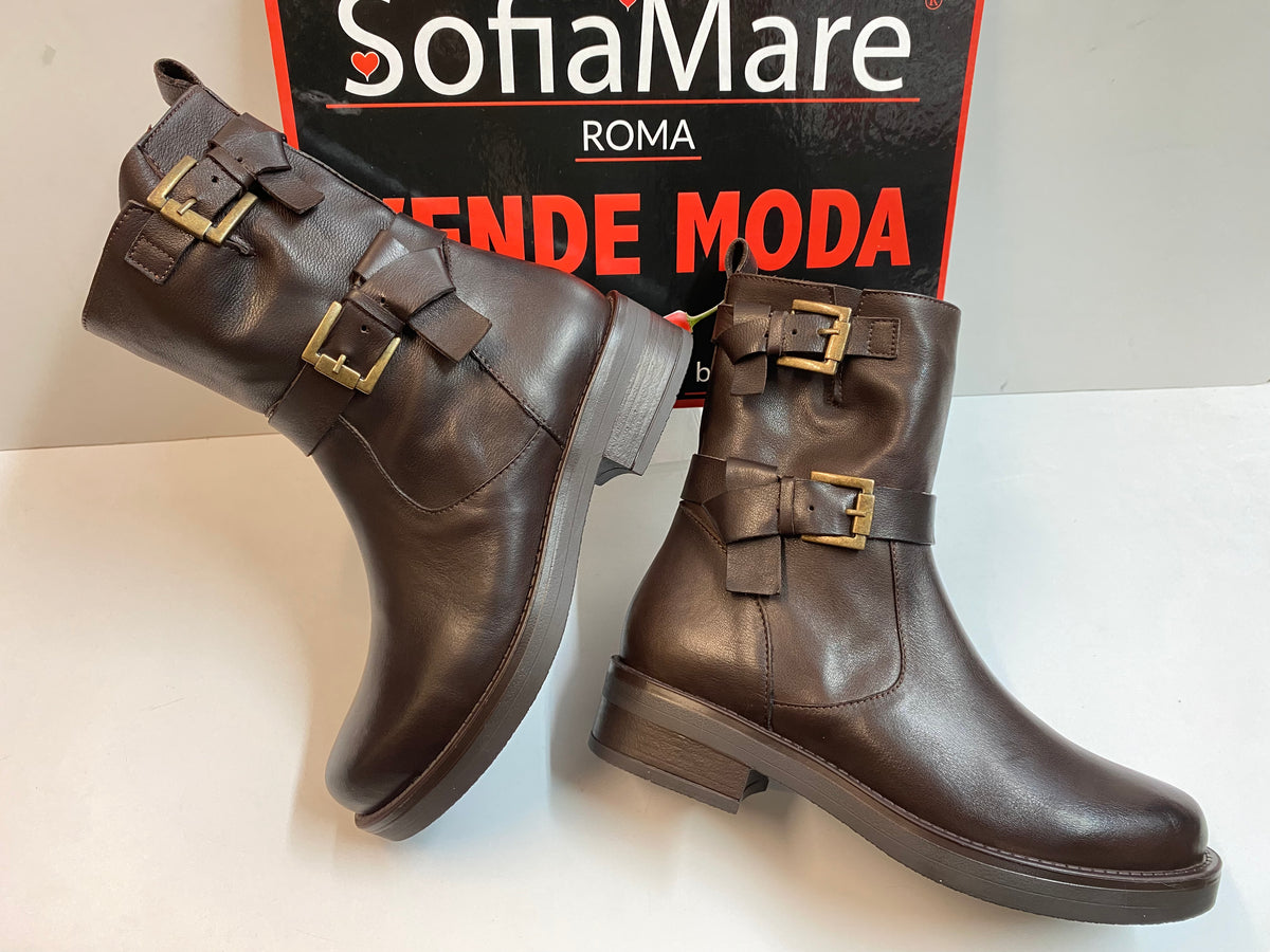 Sofia Mare 12755 Stivale biker con doppia fibbia