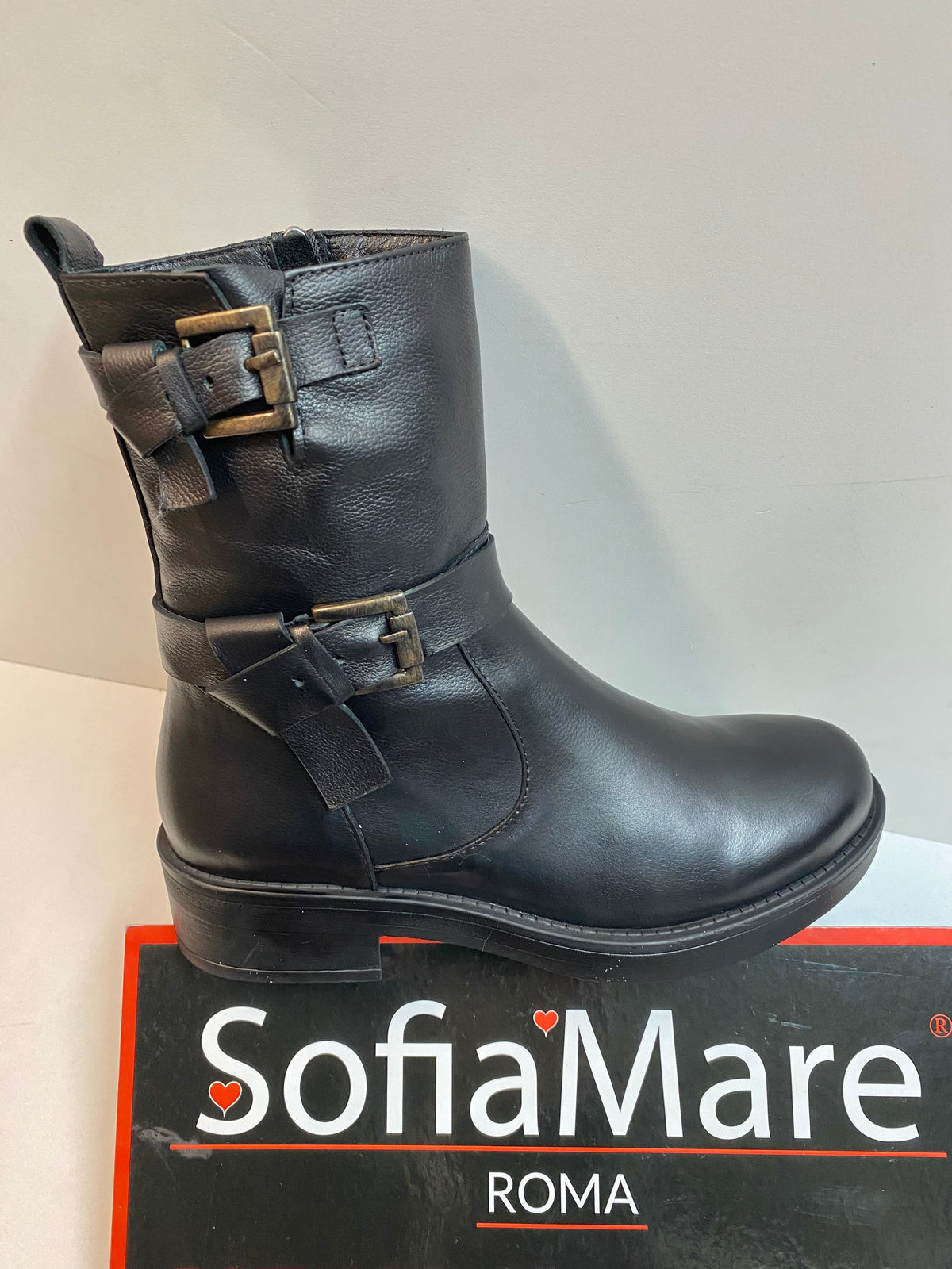 Sofia Mare 12755 Stivale biker con doppia fibbia