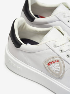 Blauer Buck02 sneaker allacciata stile tennis white/black