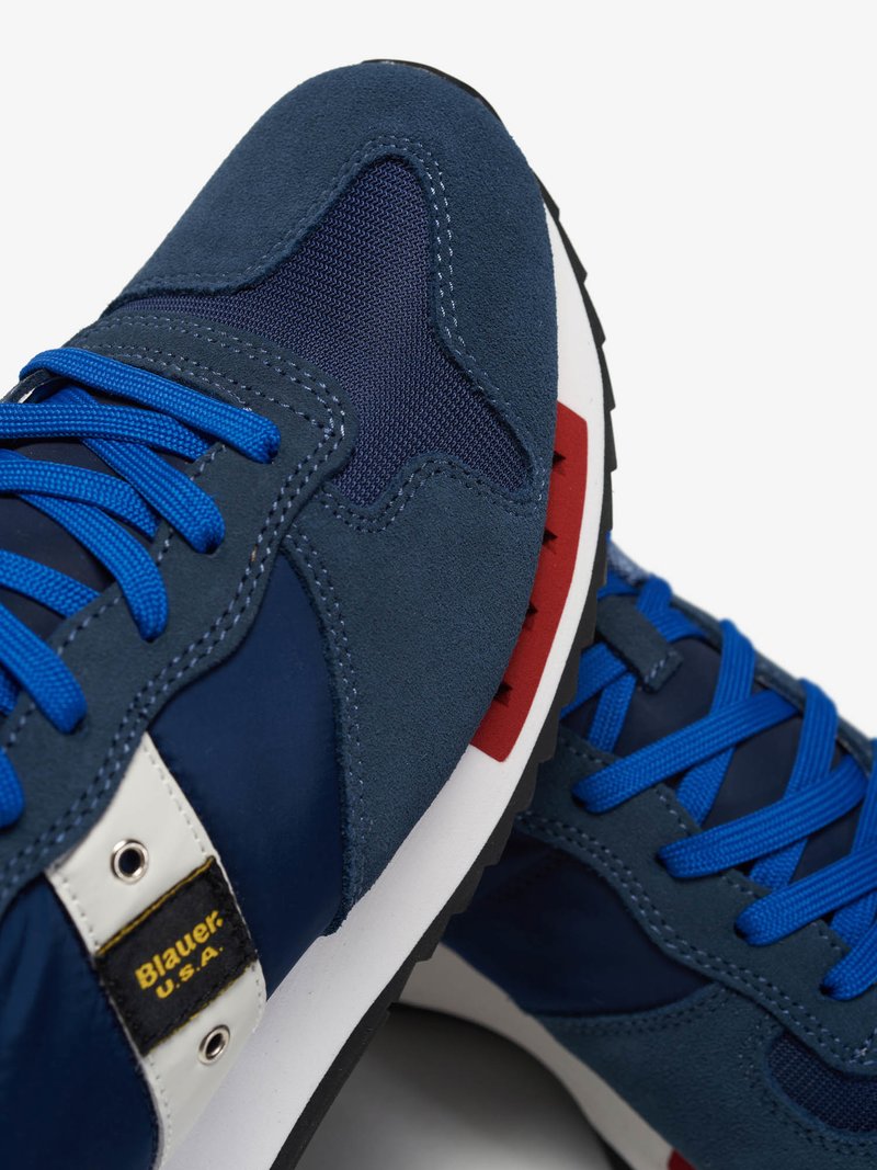 Blauer Queens01 sneakers in tessuto e pelle scamosciata navy/royal