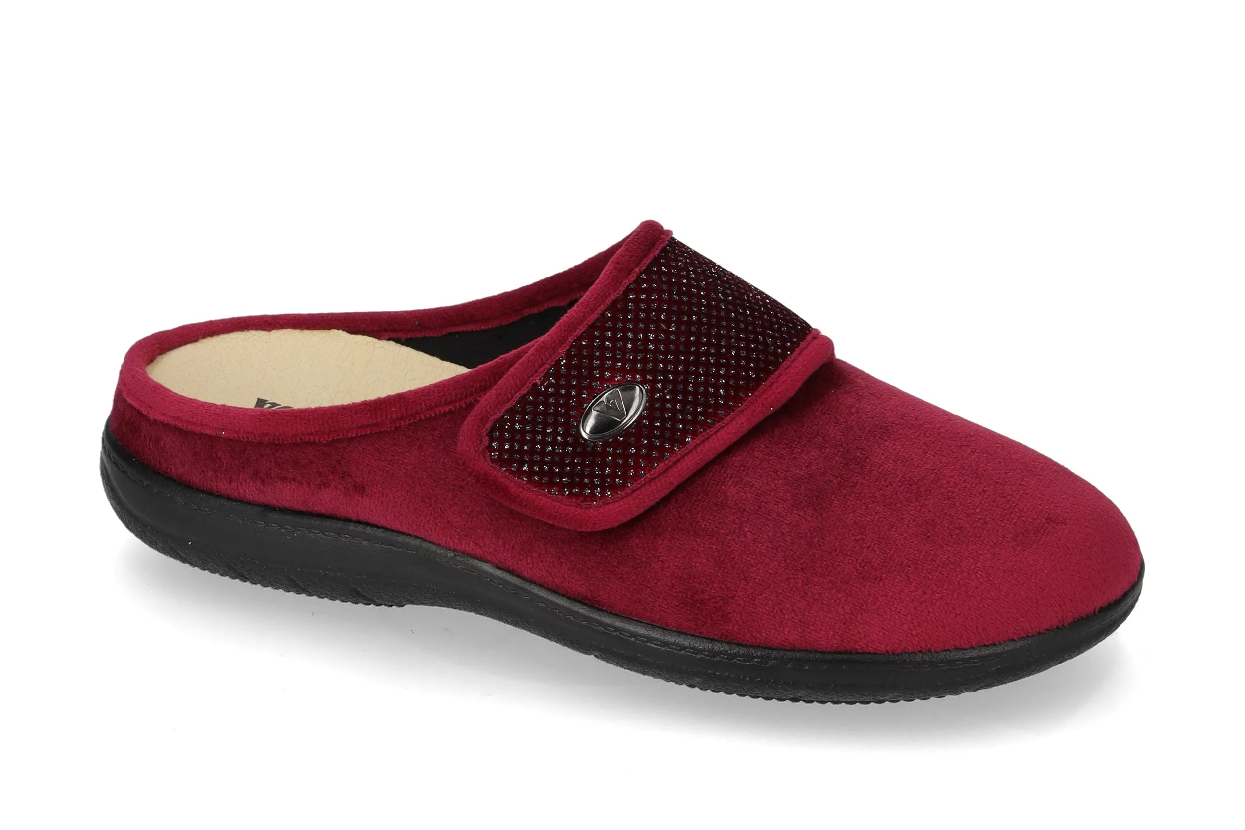 Valleverde 25103 Ciabatta donna in tessuto. Sottopiede estraibile