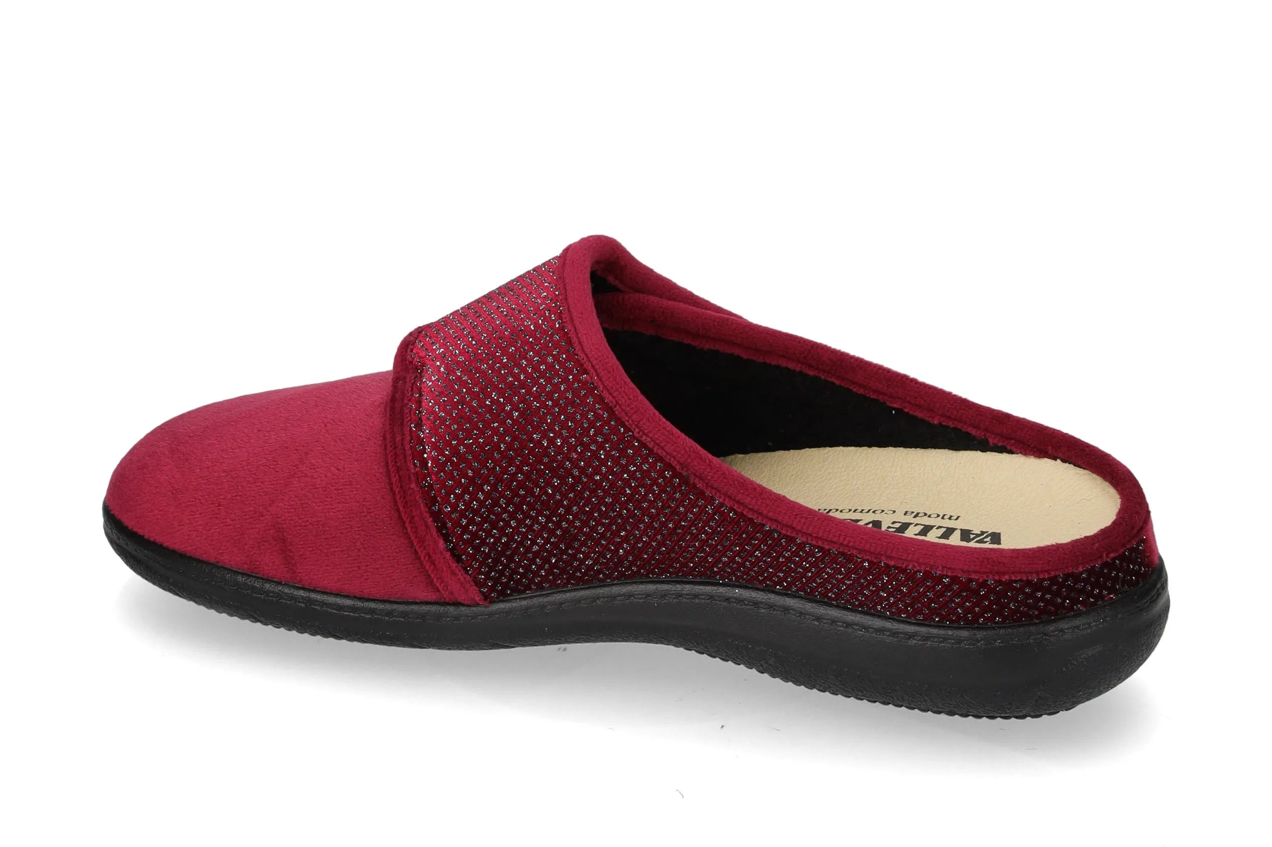 Valleverde 25103 Ciabatta donna in tessuto. Sottopiede estraibile