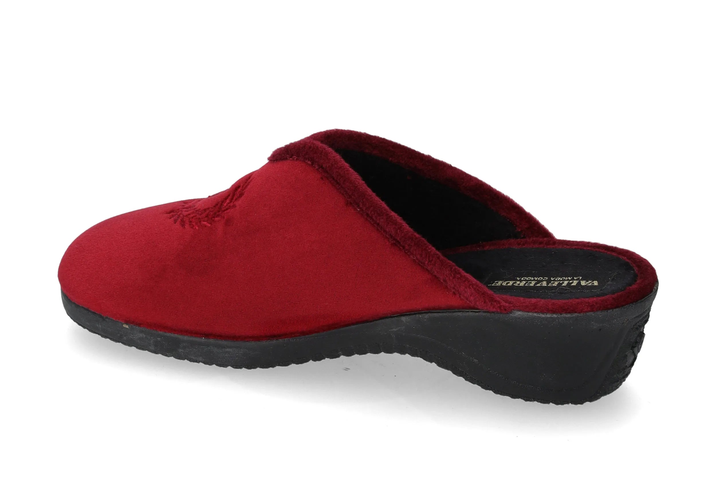 Valleverde 26154 Ciabatta in tessuto donna con zeppa media