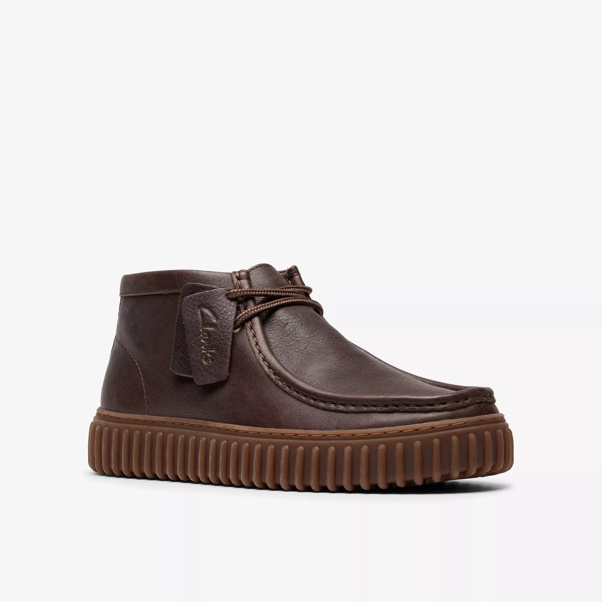 Clarks 26183425 Torhill Hi uomo Pelle marrone scuro