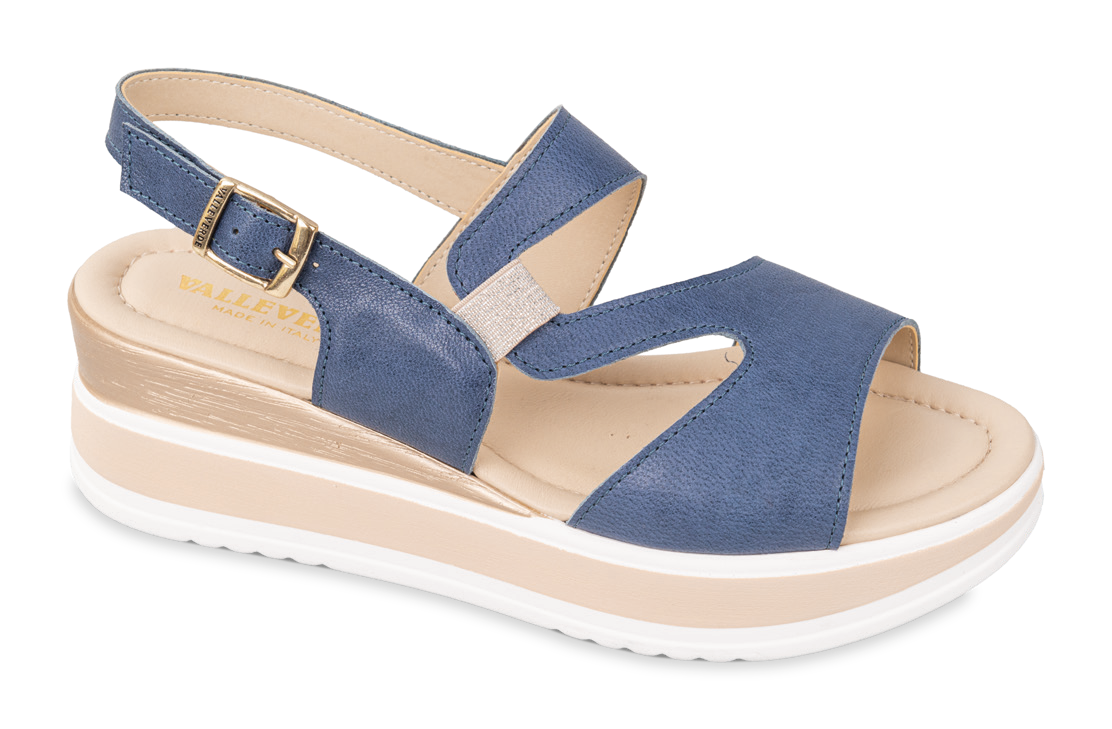 Valleverde 32110 sandalo donna in pelle navy
