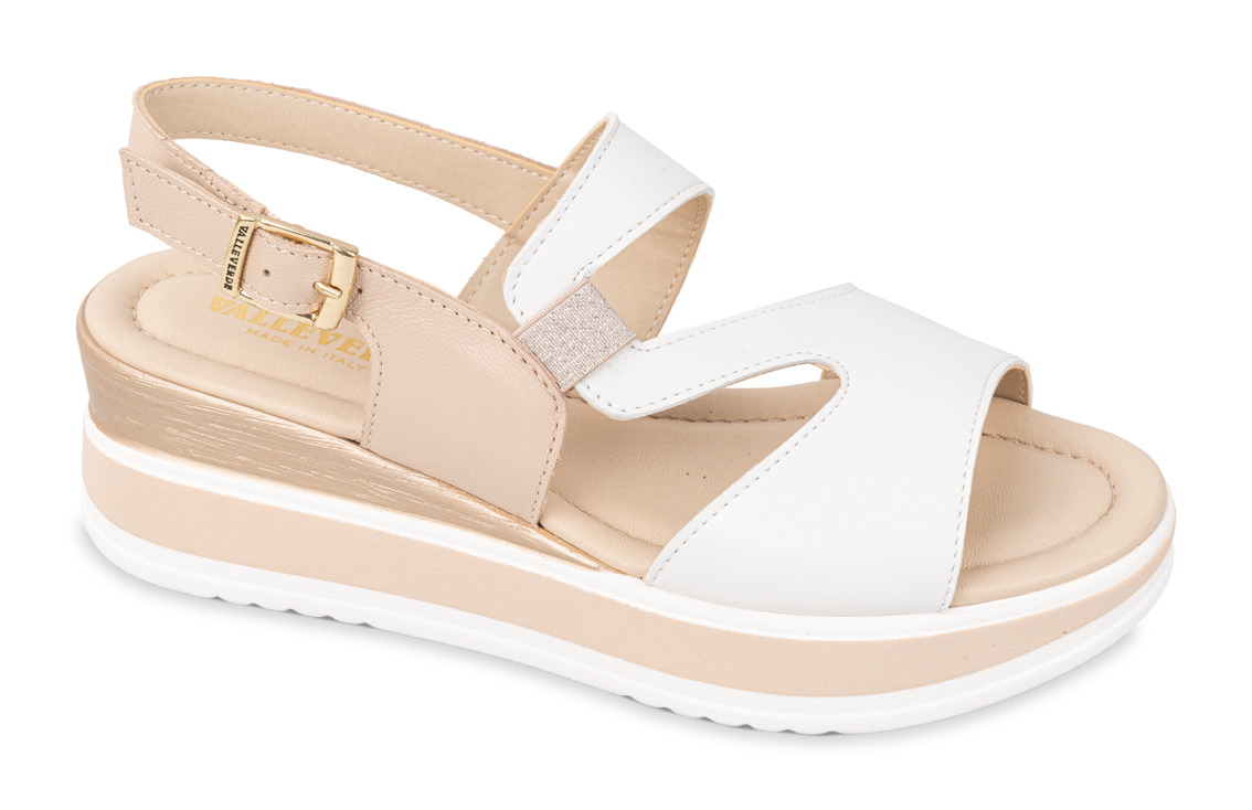 Valleverde 32110 sandalo donna in pelle bianca
