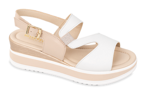 Valleverde 32110 sandalo donna in pelle bianca