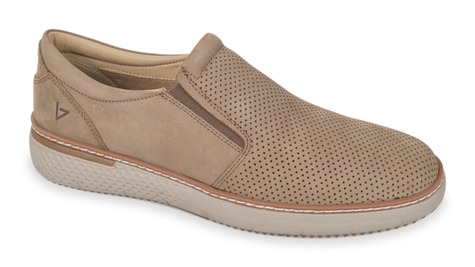 Valleverde 360990 mocassino uomo forato in nabuk taupe