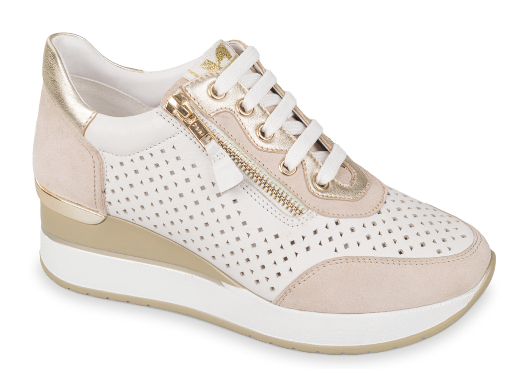 Valleverde 36421 sneakers donna in pelle scamosciata beige