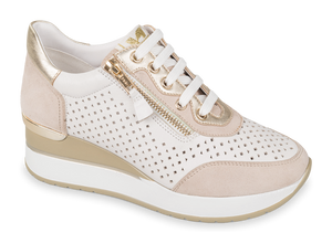Valleverde 36421 sneakers donna in pelle scamosciata beige