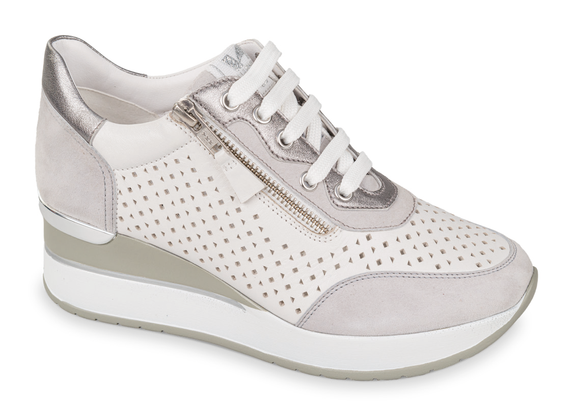 Valleverde 36421 sneakers donna in pelle scamosciata grey