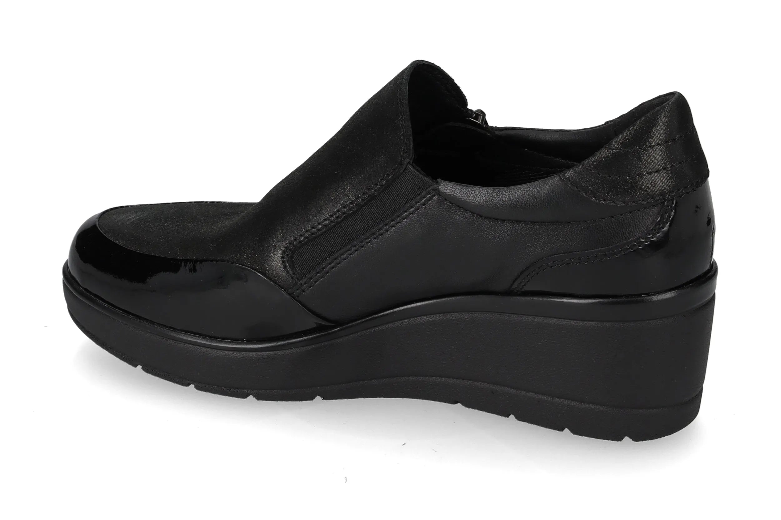 Valleverde 36446 Sneaker donna con tomaio e sottopiede in pelle e zeppa media