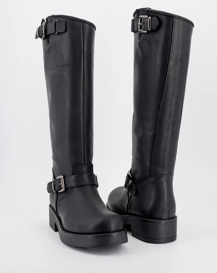 Stelio Malori 4034 biker stivale mid sullivan nero