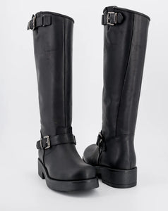 Stelio Malori 4034 biker stivale mid sullivan nero