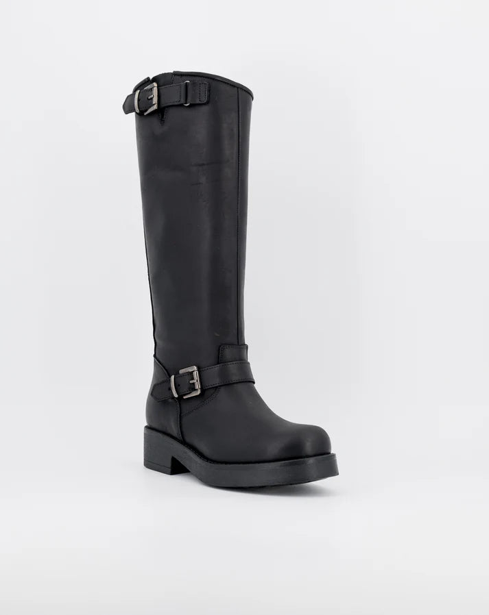 Stelio Malori 4034 biker stivale mid sullivan nero