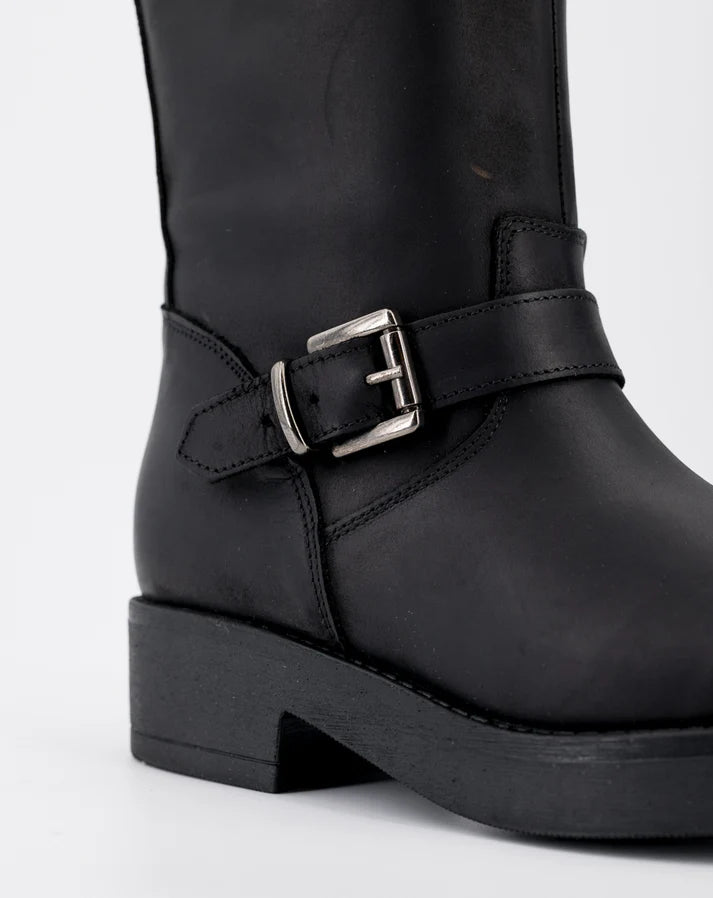 Stelio Malori 4034 biker stivale mid sullivan nero