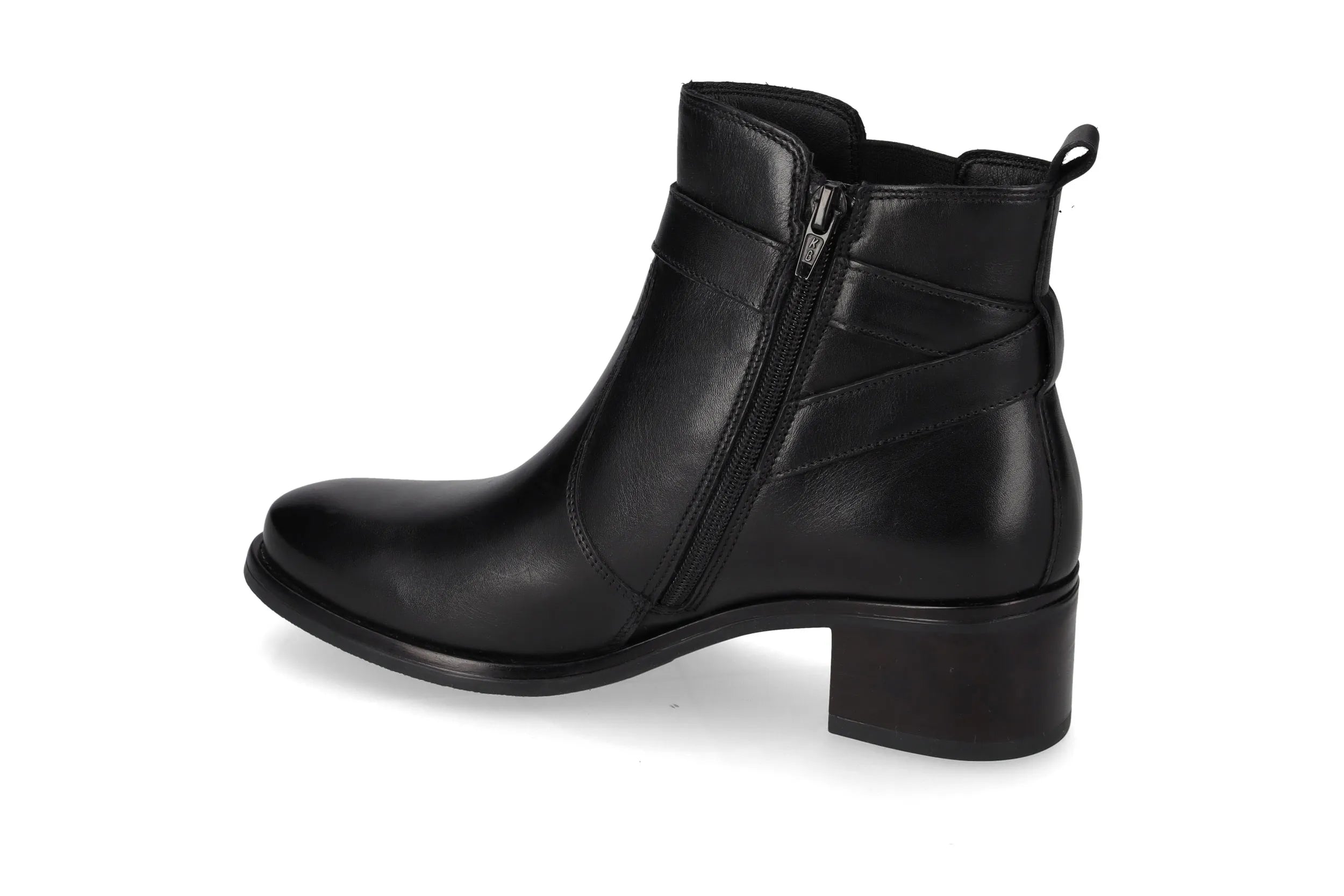 Valleverde 47614 Tronchetto donna con tomaio e sottopiede in pelle e accessorrio decorativo