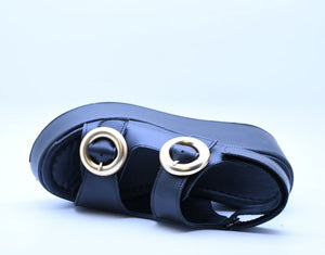 Pixy 523601 sandalo con zeppa black