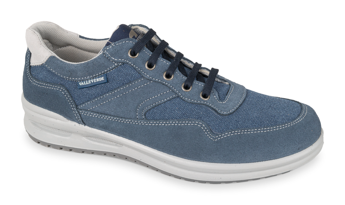 Valleverde 53874 sneakers uomo in pelle e scamosciato jeans
