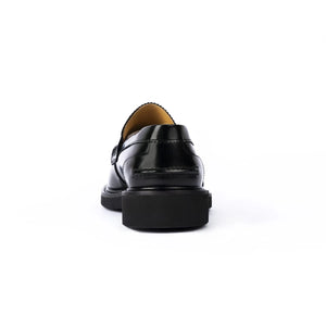 Exton 442 mocassino college uomo abrasivato nero