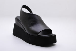 Pixy 587701 sandalo con zeppa platform alta e fascia black