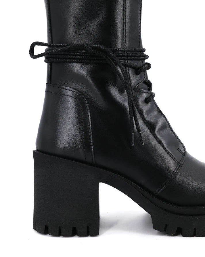 Stelio Malori 7033 anfibio in pelle nero