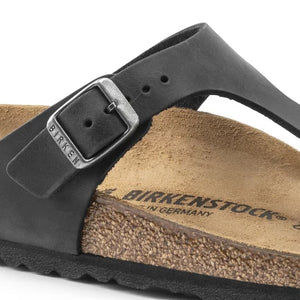 Birkenstock 845251 Gizeh Pelle oliata - Black