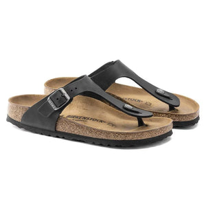 Birkenstock 845251 Gizeh Pelle oliata - Black