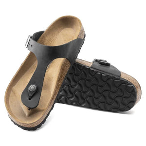Birkenstock 845251 Gizeh Pelle oliata - Black