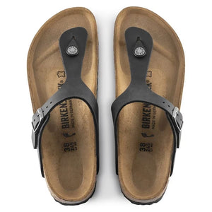 Birkenstock 845251 Gizeh Pelle oliata - Black