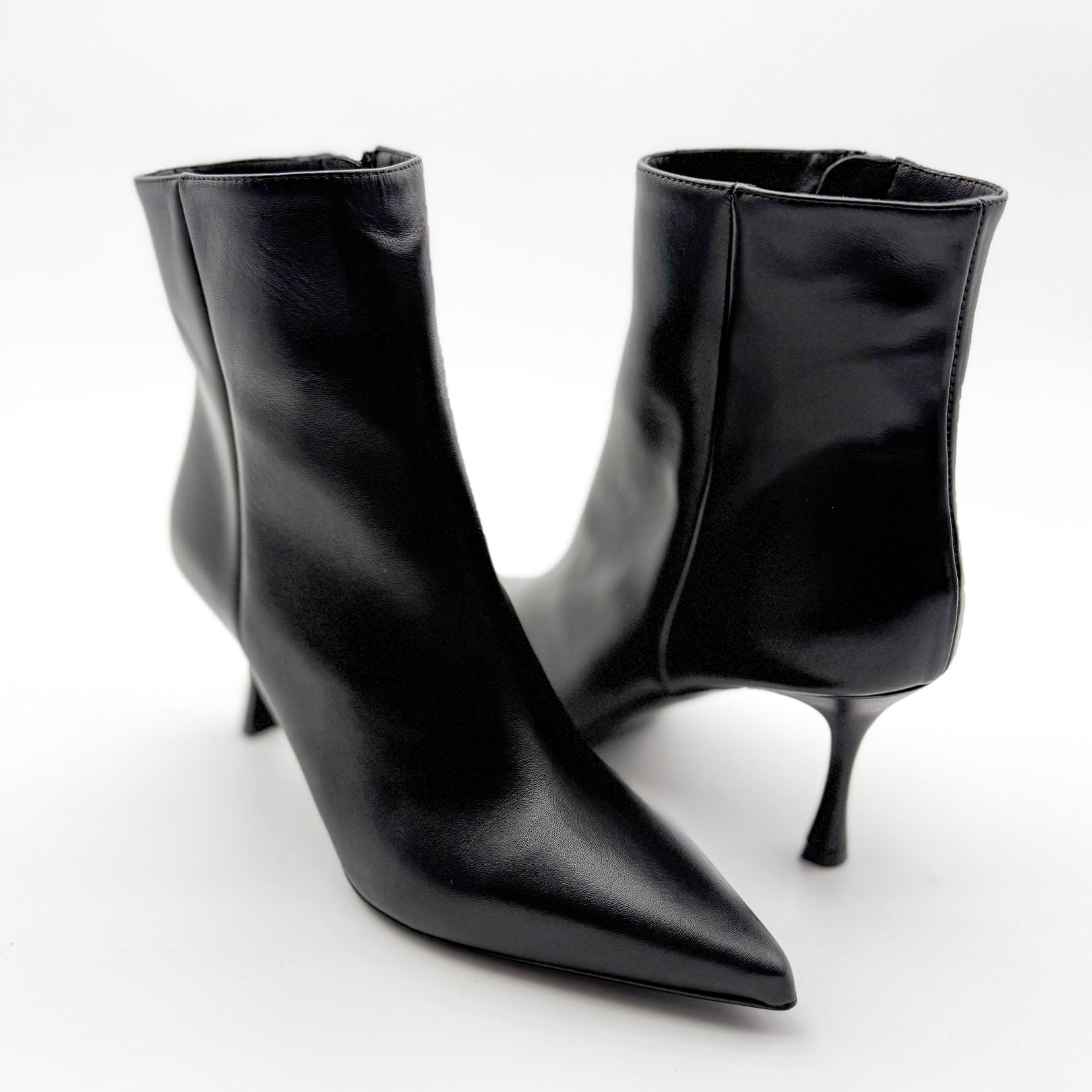 Albano 2903 stivaletti con tacco in pelle nero