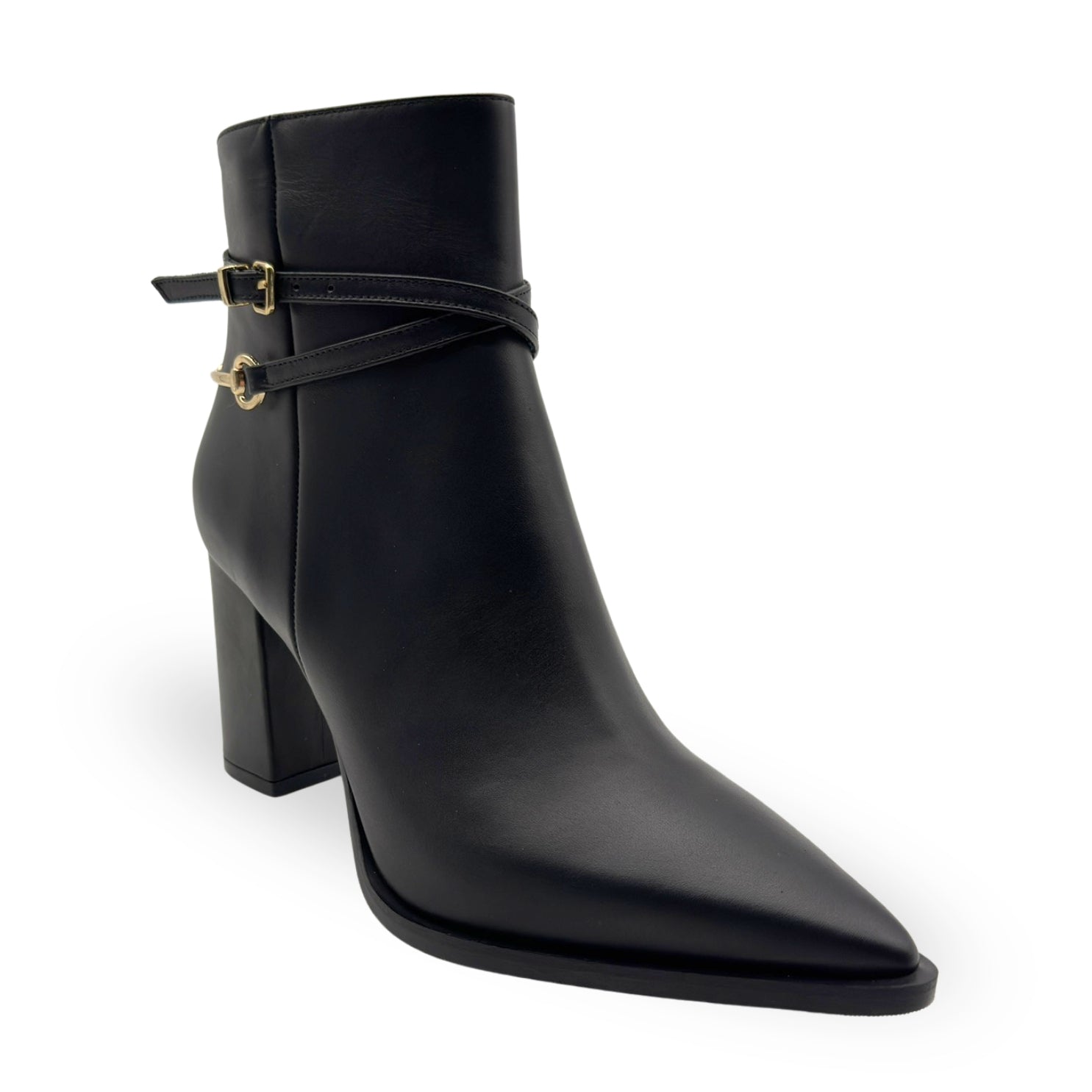 Albano 2912 stivaletti con tacco in pelle nei colori nero o visone