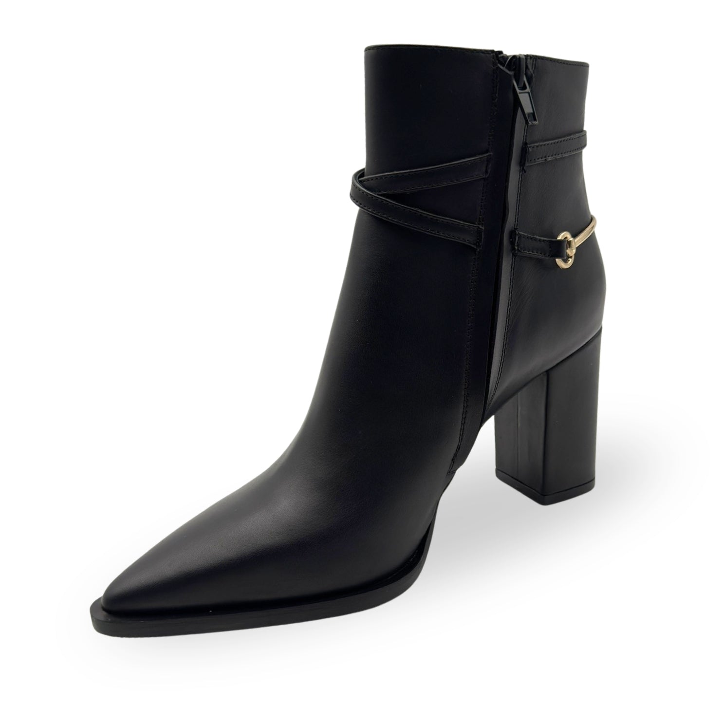 Albano 2912 stivaletti con tacco in pelle nei colori nero o visone