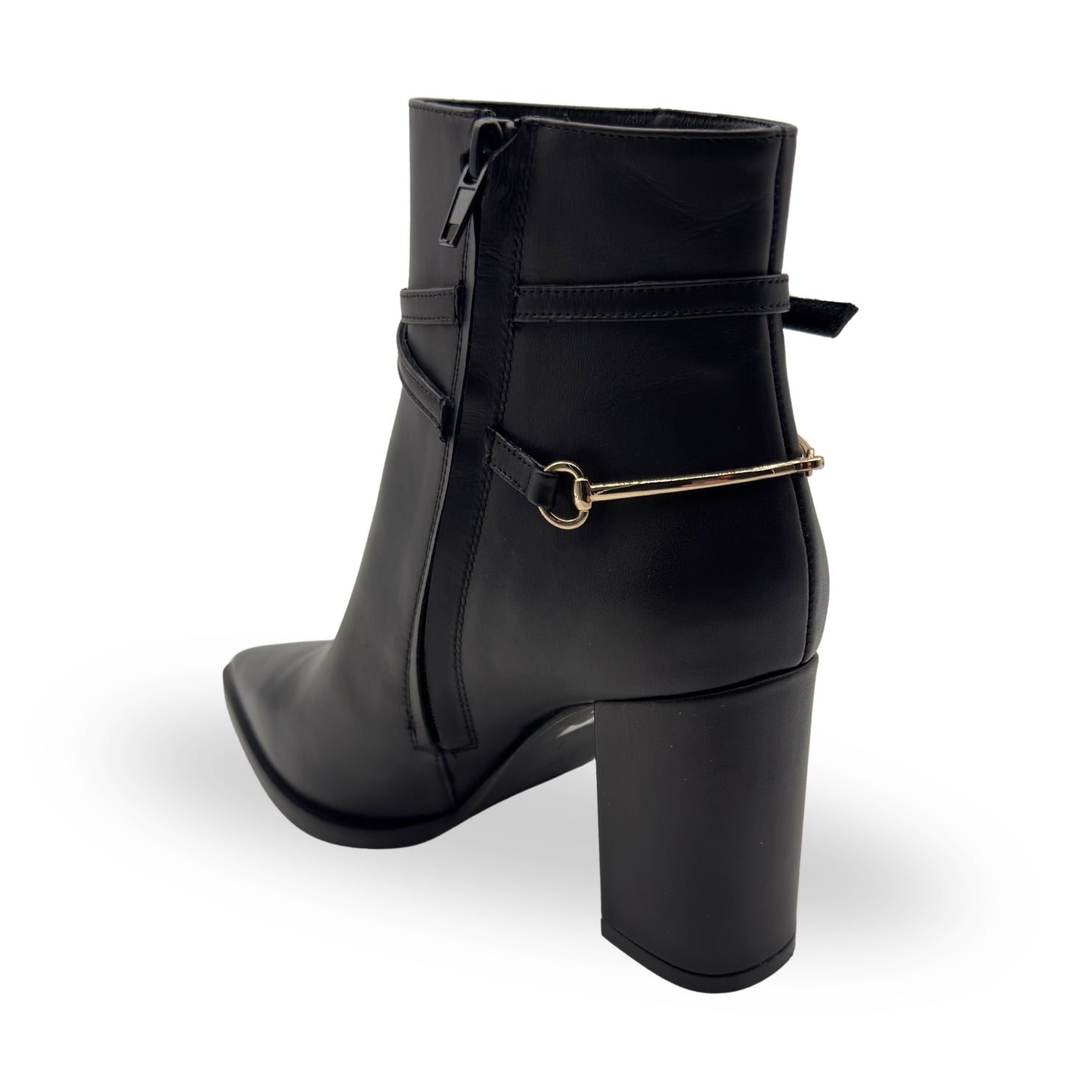 Albano 2912 stivaletti con tacco in pelle nei colori nero o visone