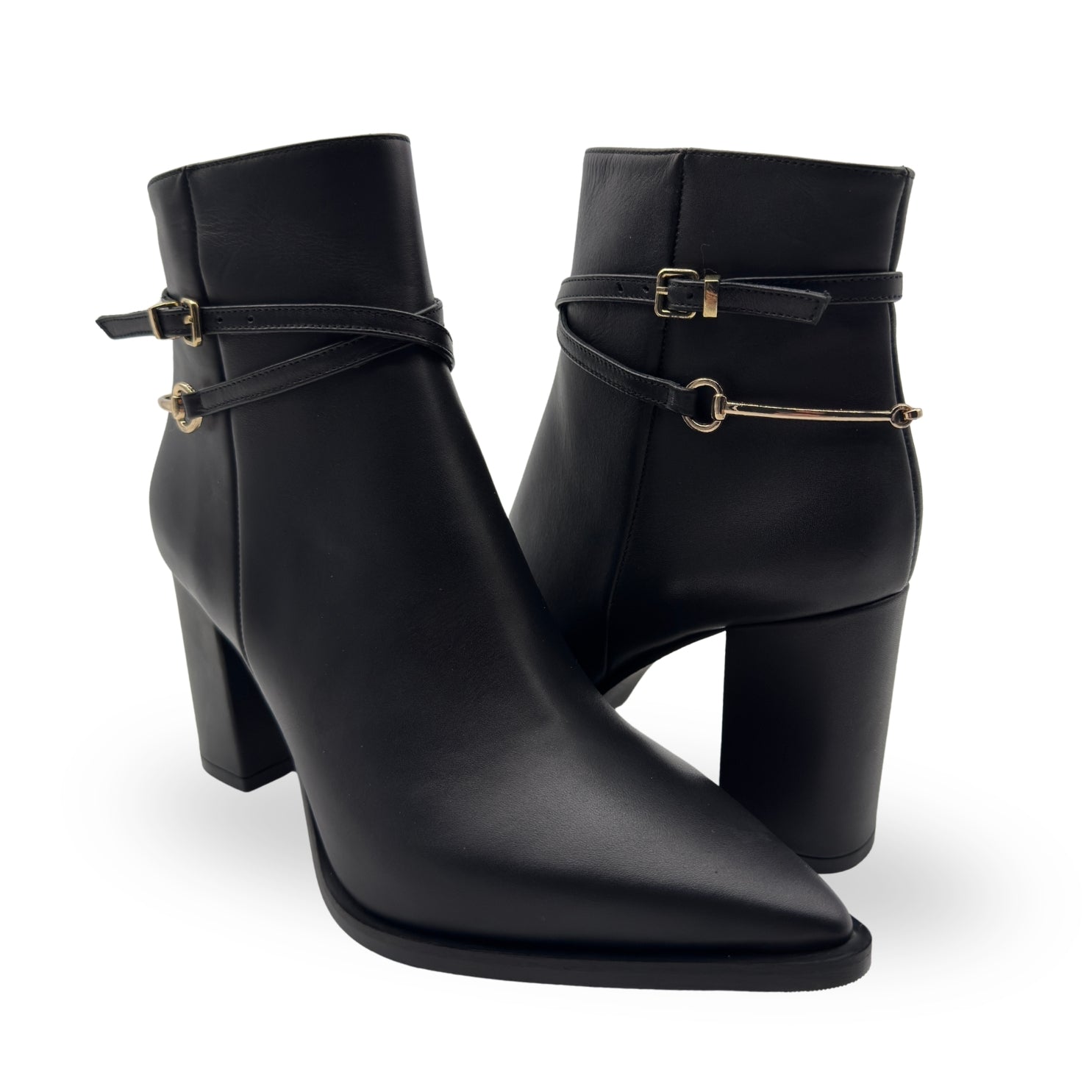 Albano 2912 stivaletti con tacco in pelle nei colori nero o visone