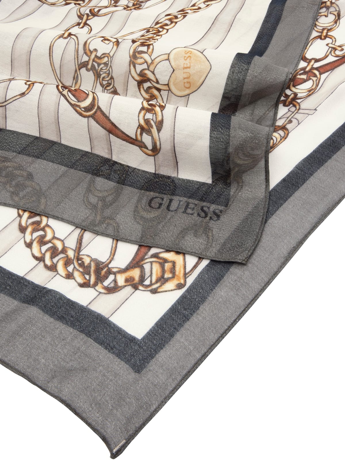Guess AW5351 sciarpa donna nera e rossa
