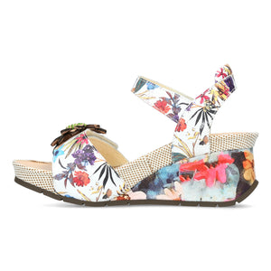 Laura Vita Barry 36 sandalo con zeppa colore beige