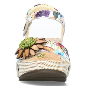 Laura Vita Barry 36 sandalo con zeppa colore beige