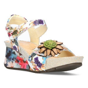 Laura Vita Barry 36 sandalo con zeppa colore beige