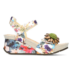 Laura Vita Barry 36 sandalo con zeppa colore beige