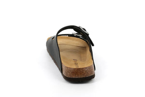 Grunland CB3012 Bobo ciabatta doppia fibbia da uomo nero