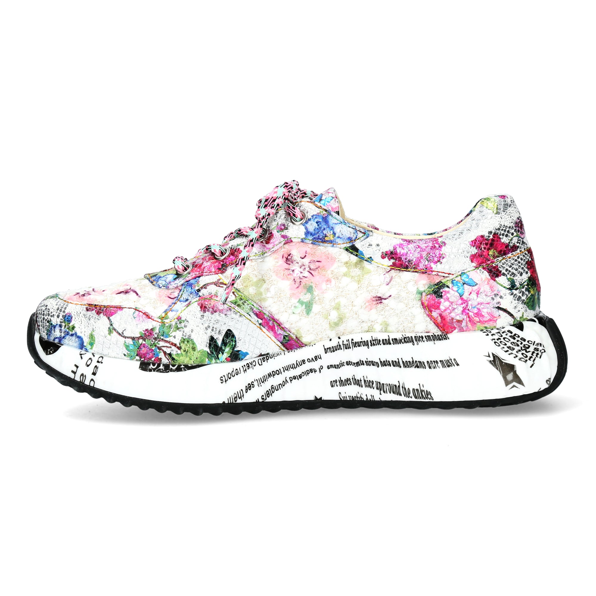 Laura Vita Burton 05 sneakers floreale bianco
