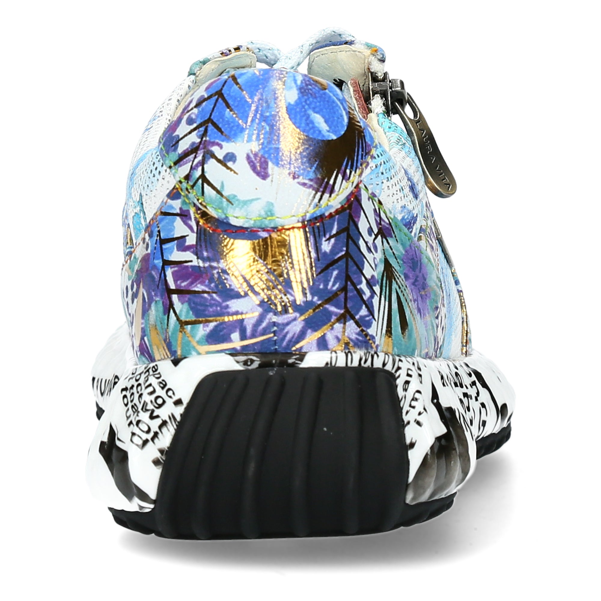 Laura Vita Burton 1123 sneakers con fiori indigo blù