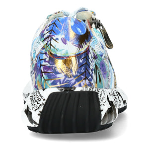 Laura Vita Burton 1123 sneakers con fiori indigo blù