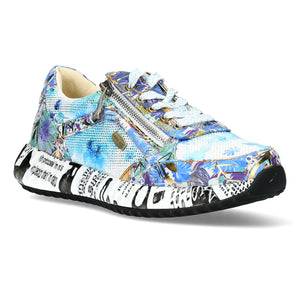 Laura Vita Burton 1123 sneakers con fiori indigo blù