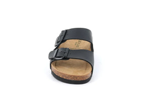Grunland CB2445 HOLA ciabatta a doppia fibbia da donna nero