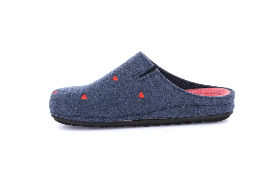 Grunland CI1469 Ciabatta green con cuoricini PILA