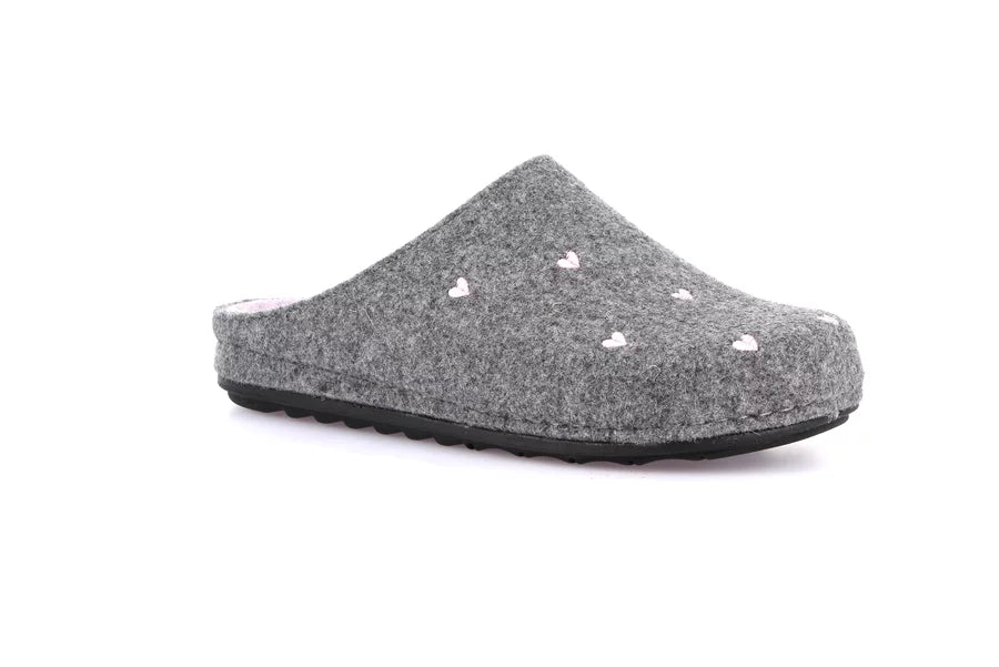 Grunland CI1469 Ciabatta green con cuoricini PILA