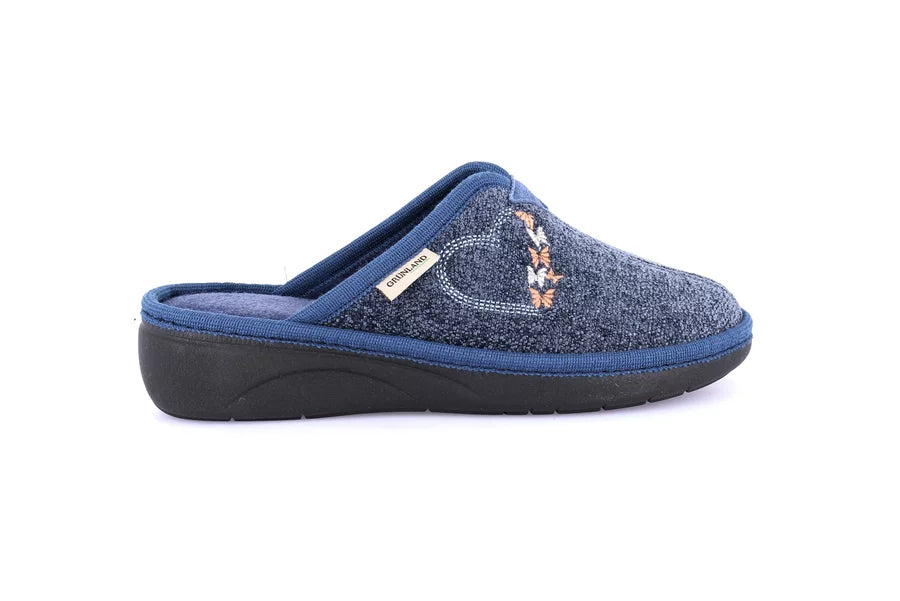 Grunland CI1596 Ciabatta donna in tessuto e cuore ricamato ALME